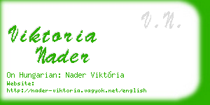 viktoria nader business card